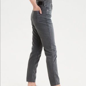 gray american eagle mom jeans